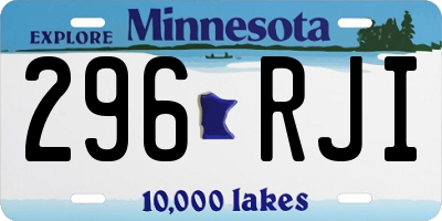 MN license plate 296RJI