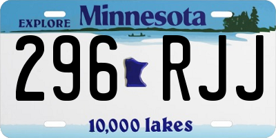 MN license plate 296RJJ