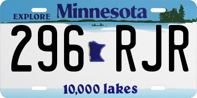 MN license plate 296RJR