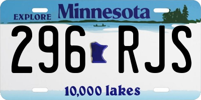 MN license plate 296RJS