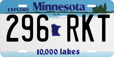 MN license plate 296RKT