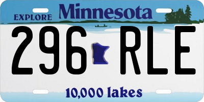 MN license plate 296RLE