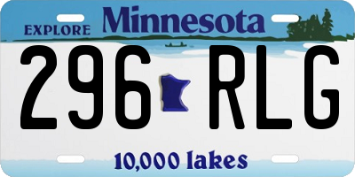 MN license plate 296RLG