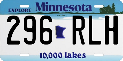 MN license plate 296RLH