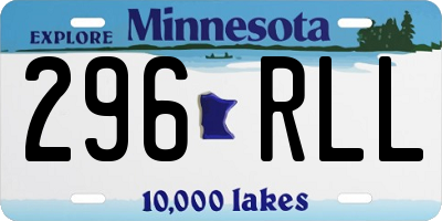 MN license plate 296RLL