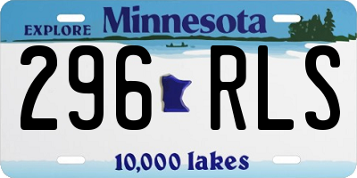 MN license plate 296RLS