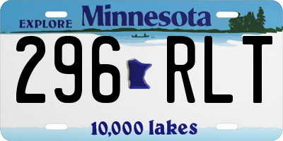 MN license plate 296RLT