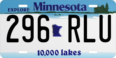 MN license plate 296RLU