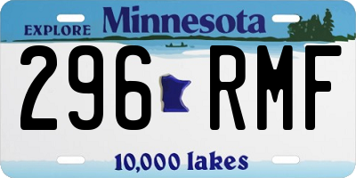 MN license plate 296RMF