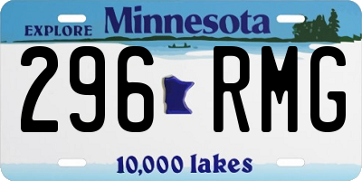MN license plate 296RMG