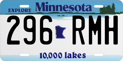 MN license plate 296RMH