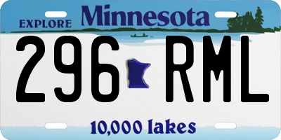 MN license plate 296RML