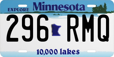 MN license plate 296RMQ