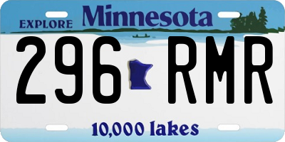 MN license plate 296RMR