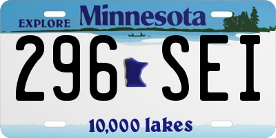 MN license plate 296SEI