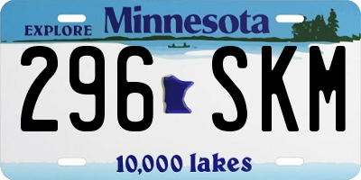MN license plate 296SKM