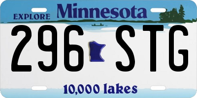 MN license plate 296STG