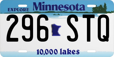 MN license plate 296STQ