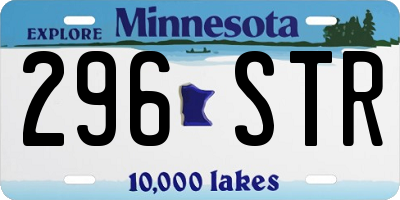 MN license plate 296STR