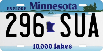 MN license plate 296SUA
