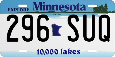 MN license plate 296SUQ