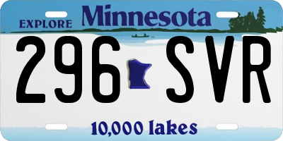 MN license plate 296SVR
