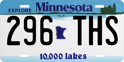 MN license plate 296THS