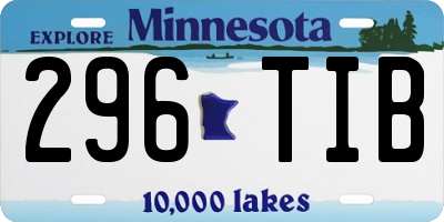 MN license plate 296TIB