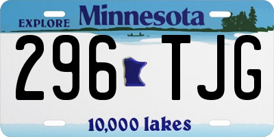 MN license plate 296TJG
