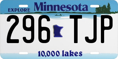 MN license plate 296TJP