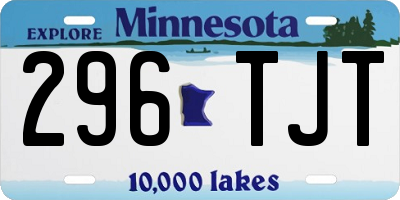 MN license plate 296TJT