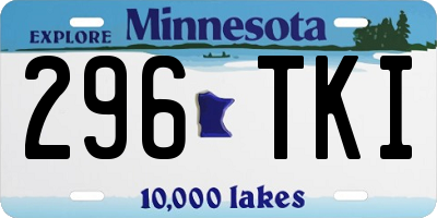 MN license plate 296TKI
