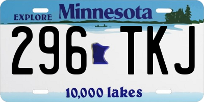 MN license plate 296TKJ
