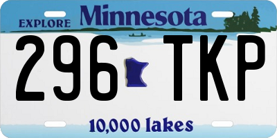 MN license plate 296TKP