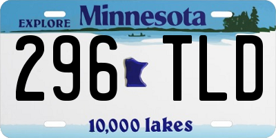 MN license plate 296TLD