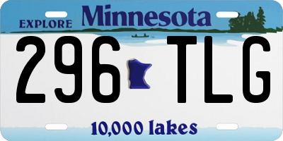 MN license plate 296TLG