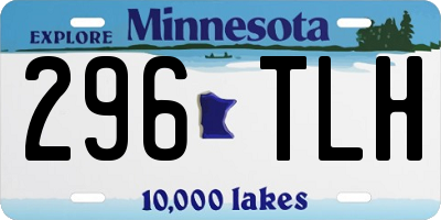 MN license plate 296TLH