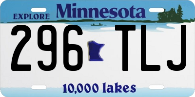 MN license plate 296TLJ