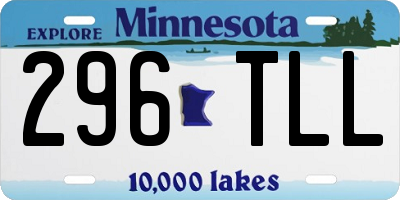 MN license plate 296TLL