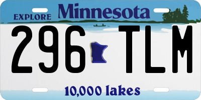 MN license plate 296TLM