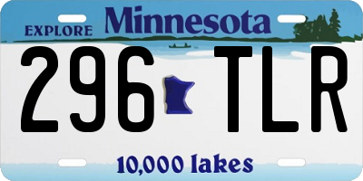 MN license plate 296TLR