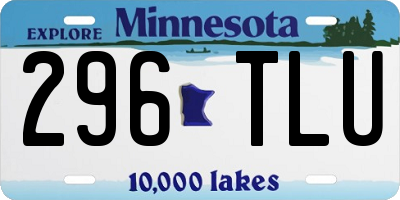 MN license plate 296TLU