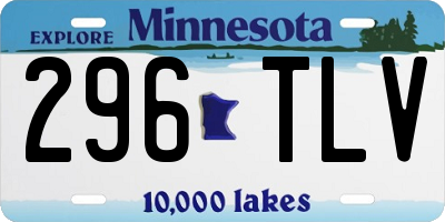 MN license plate 296TLV