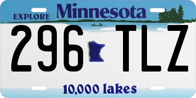 MN license plate 296TLZ