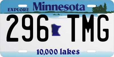 MN license plate 296TMG