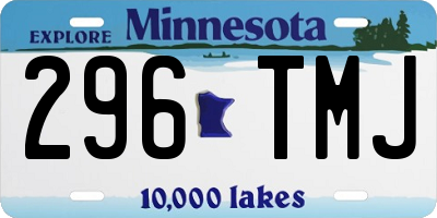 MN license plate 296TMJ