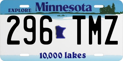 MN license plate 296TMZ