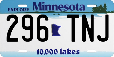 MN license plate 296TNJ