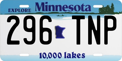 MN license plate 296TNP