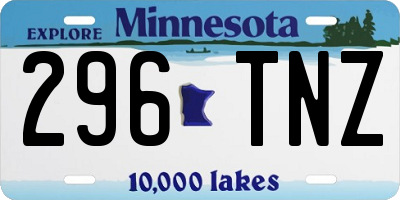 MN license plate 296TNZ